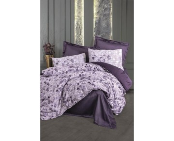 Cotton Box Çift Kişilik Saten Nevresim Takımı Willow Mor