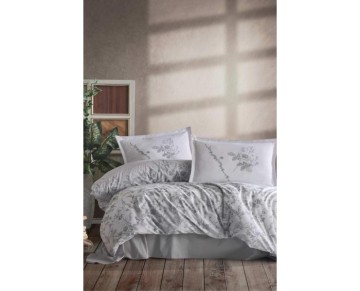 Clasy Ranforce Çift Kişilik Nevresim Takımı Messina V1 Gri