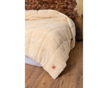 Cotton Box Peluş Çift Kişilik Yorgan Krem