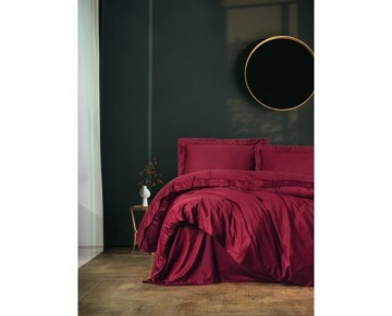 Cotton Box Tek Kişilik Saten Nevresim Takımı Elegante Bordo