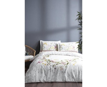 Özdilek Tek Kişilik Ranforce Nevresim Takımı Jardin De Flor Beyaz