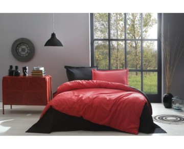 Özdilek Çift Kişilik Ranforce Nevresim Takımı Colormix Kırmızı Siyah