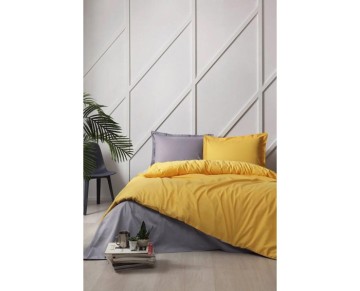 Özdilek Çift Kişilik Ranforce Nevresim Takımı Colormix Gold Antrasit