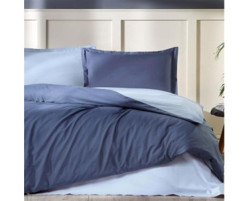 Özdilek Çift Kişilik Ranforce Nevresim Takımı Colourist Koyu Mavi Açık Mavi