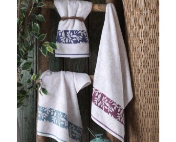 Hobby Pamuk 6´lı 70x140 Banyo Havlu Seti Spring Mavi