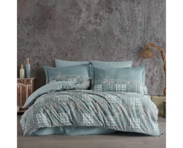 Hobby Çift Kişilik Poplin Nevresim Lucia Yeşil