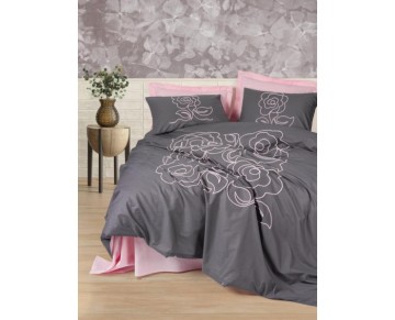 Cotton Box Brode Ranforce Çift Kişilik Nevresim Takımı Primula Pembe
