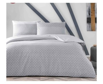 Taç Çift Kişilik Ranforce Nevresim Takımı Garth Antrasit