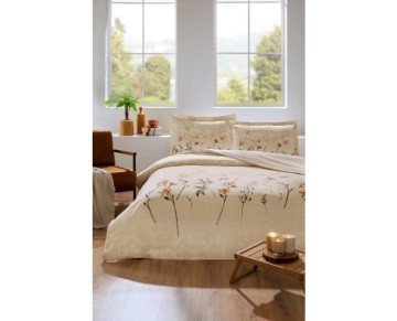 Özdilek Çift Kişilik Ranforce Nevresim Takımı Ramas Secas Krem