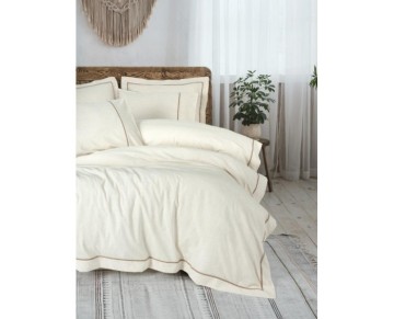 Cotton Box Çift Kişilik Nevresim Takımı Inborn Banded Kahve 8680108076989