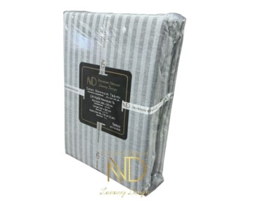 Nevresim Dünyası Çift Kişilik Çizgili Saten Nevresim Takımı Gri