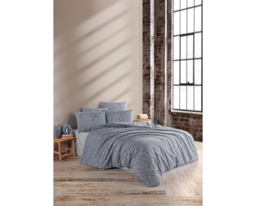 Nevresim Dünyası Ranforce Çift Kişilik Nevresim Takımı Narin Gri