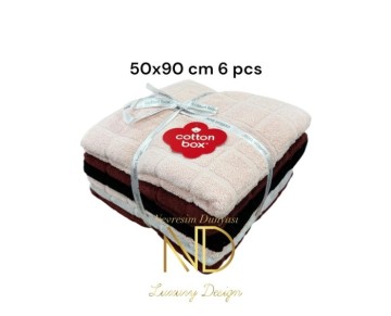 Cotton Box 6lı Jakarlı Dama Havlu Seti