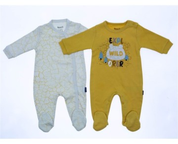 3/6 AY 18521 Erkek Crack Pattern 2 Beden 2'in 1 Pack Patikli Tulum