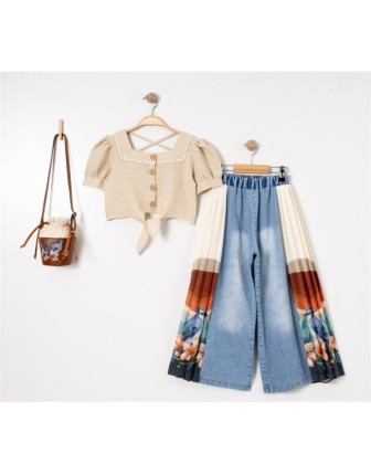 5/8 YAŞ 12005 KIZ KOT PANTOLON TAKIM