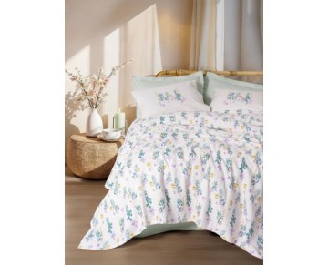 Cotton Box Estiva Çift Kişilik Pike Takımı Twig Mint