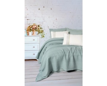 Cotton Box Aura Çift Kişilik Pike Takımı Pebble Mint