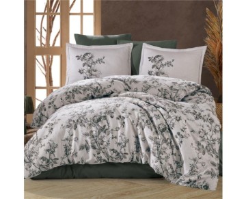 Clasy Saten Çift Kişilik Nevresim Takımı Dotta v1 Haki