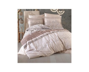 Clasy Ranforce Nevresim Takımı Çift Kişilik Mahfer v1 Bej