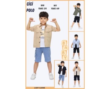 2/5 yaş 1810-GÖMLEKLİ 3LÜ ERKEK TAKIM