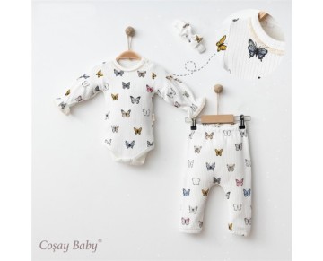 6/12 AY-24121-KELEBEK BASKILI 3 LÜ TAKIM