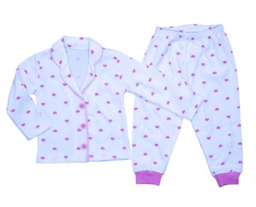 4/6 YAŞ 5014-KALPLİ YAKALI PIJAMA TAKIM