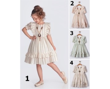 6/12 YAŞ-2750-Kolyeli Elbise