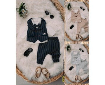 3/9 AY-1331-DÜĞMELİ YELEK ÜÇLÜ TAKIM