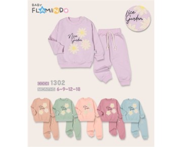 6/24 AY 1302-MEVSİMLİK ÇİÇEK APLİKELİ TAKIM