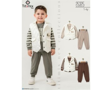 1/4 YAŞ-25325  KEEP NAKIŞLI ÜÇLÜ TAKIM