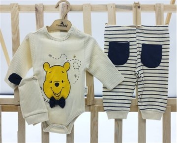 3/9 AY-23132-CEPLİ PAPYONLU AYICIK 3 LÜ TAKIM