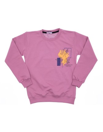13/16 YAŞ 10482  HAPPINESS NAKISLI SWEAT 