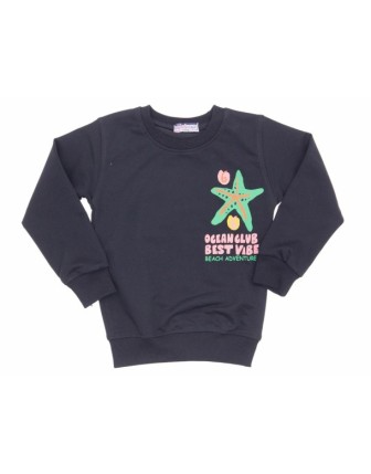 9/12 YAŞ 11476 BUNNY  NAKISLI SWEAT