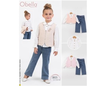 2/5 YAŞ 3163-KAPİTONE YELEKLİ BRODE GÖNL ÜÇLÜ TK