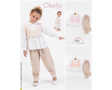 2/5 YAŞ 3161-KAPİTONELİ BRODE GÖMLEKLİ TAKIM