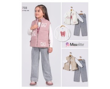 6/9 YAŞ 733-KIZ 6-9 TRİKO TAKIM