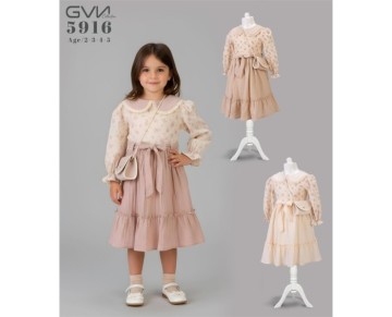 2/5 YAŞ-5916-ÇİÇEKLİ MÜSLİN