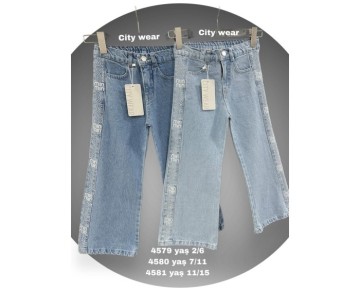 2/6 YAŞ-4579-citywear kız pantolon
