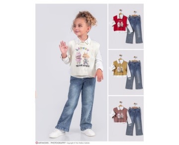 3/6 AY-1482-LABUBU BASKILI TRİKO TAKIM