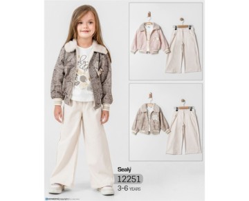 3/6 YAŞ-12251-3 LÜ KIZ  TAKIM