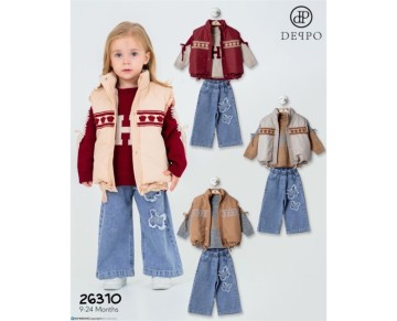 9/24 AY 26310-26310 9/24AYLIK KELEBEK SÜZÜNELİ ÜÇLÜ TAKIM