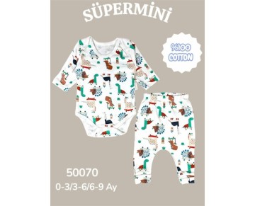 3/9 AY 50070-SEVİMLİ DİNO BADİLİ 2Lİ TAKIM