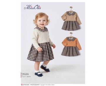 9/24 AY 2636-PİLELİ ELBİSE-TRİKO KAZAK