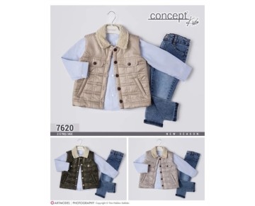 2/5 YAŞ-7620-YELEKLİ TAKIM