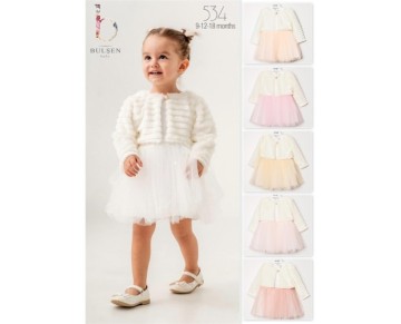 9/18 ay -534-YENİ ÇİZGİ DESENLİ PELÜŞ HIRKALI ELBİSE