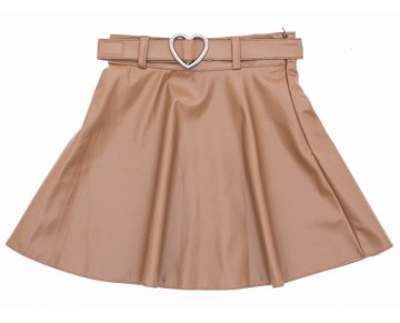 10/14 YAŞ 3344 DERİ KLOŞ KEMERLİ ETEK