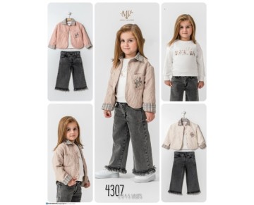 2/5 YAŞ 4307-EKOSE DETAYLI ÜÇLÜ TAKIM