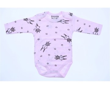 1/4 YAŞ 708327-BABYTOO BUYUK YILDIZLI TAVSAN DESENLI KOLLU BADI