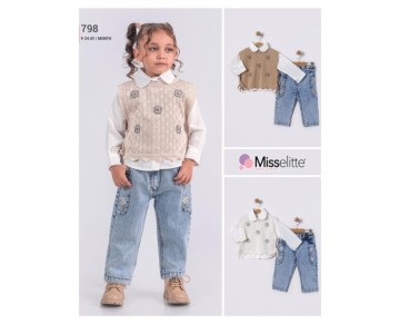 9/24 AY-798-kız 9-24 ay triko takım