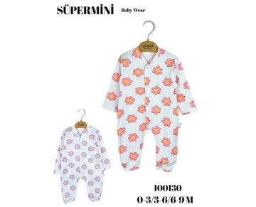 3/9 AY 100130-RAPORLU İRİ ÇİÇEK MANŞETLİ TULUM